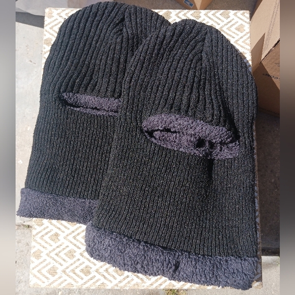 None Other - Men Women Set of 2 Knit Fleece-Lined Balaclavas Hood Unisex Adult